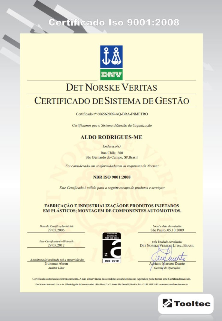 Certificado Iso 9001:2008